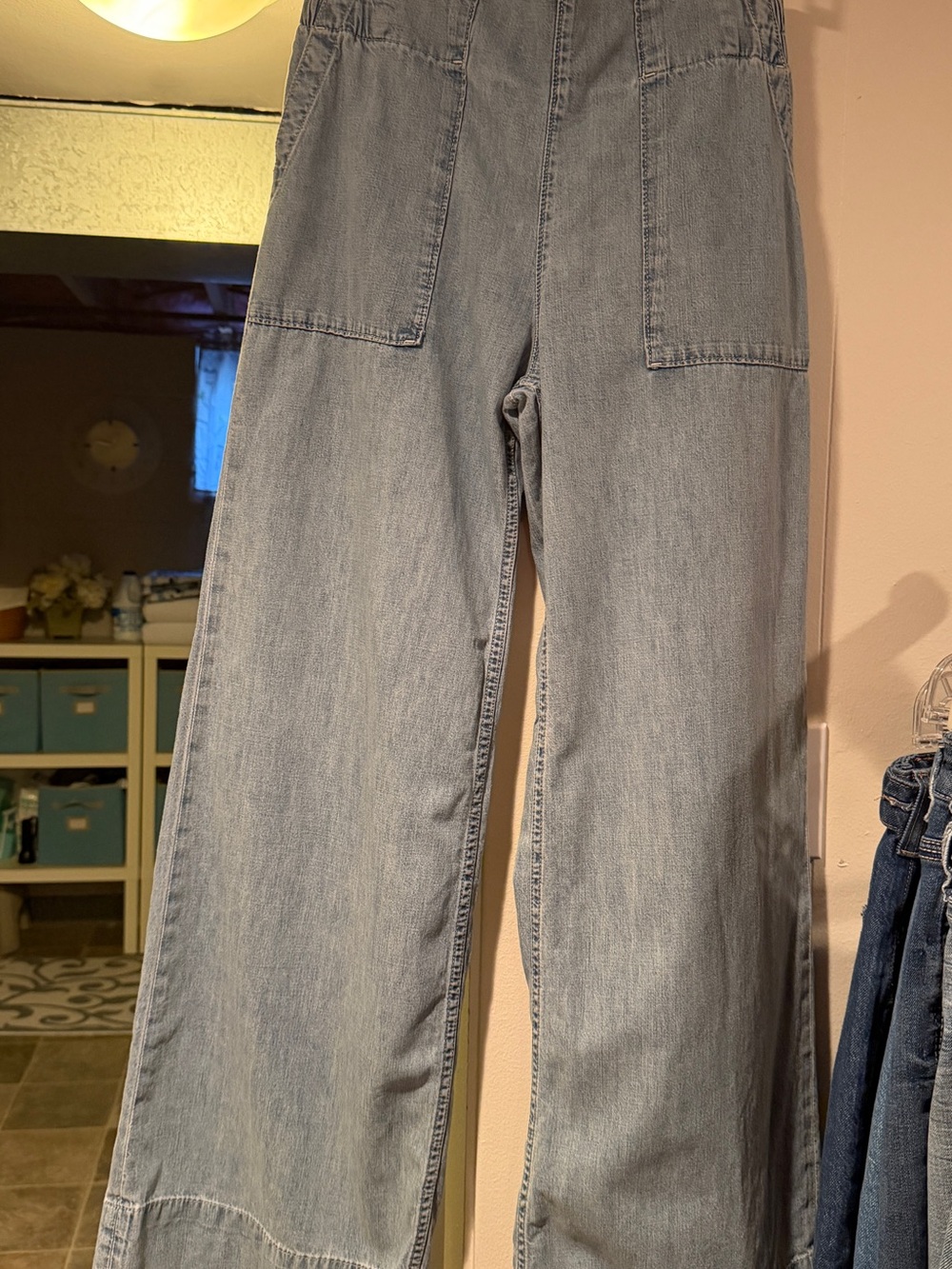 We The Free Breezy Light Blue Wide-Leg Women's Jeans size S